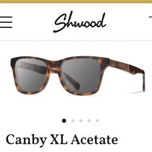 Shwood Canby XL Full  Acetate Rim Round Women Sunglasses elm burl inlay